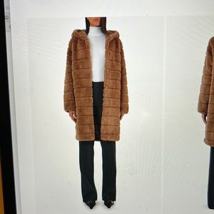 NWT Apparis Celina 3 faux fur coat, size small